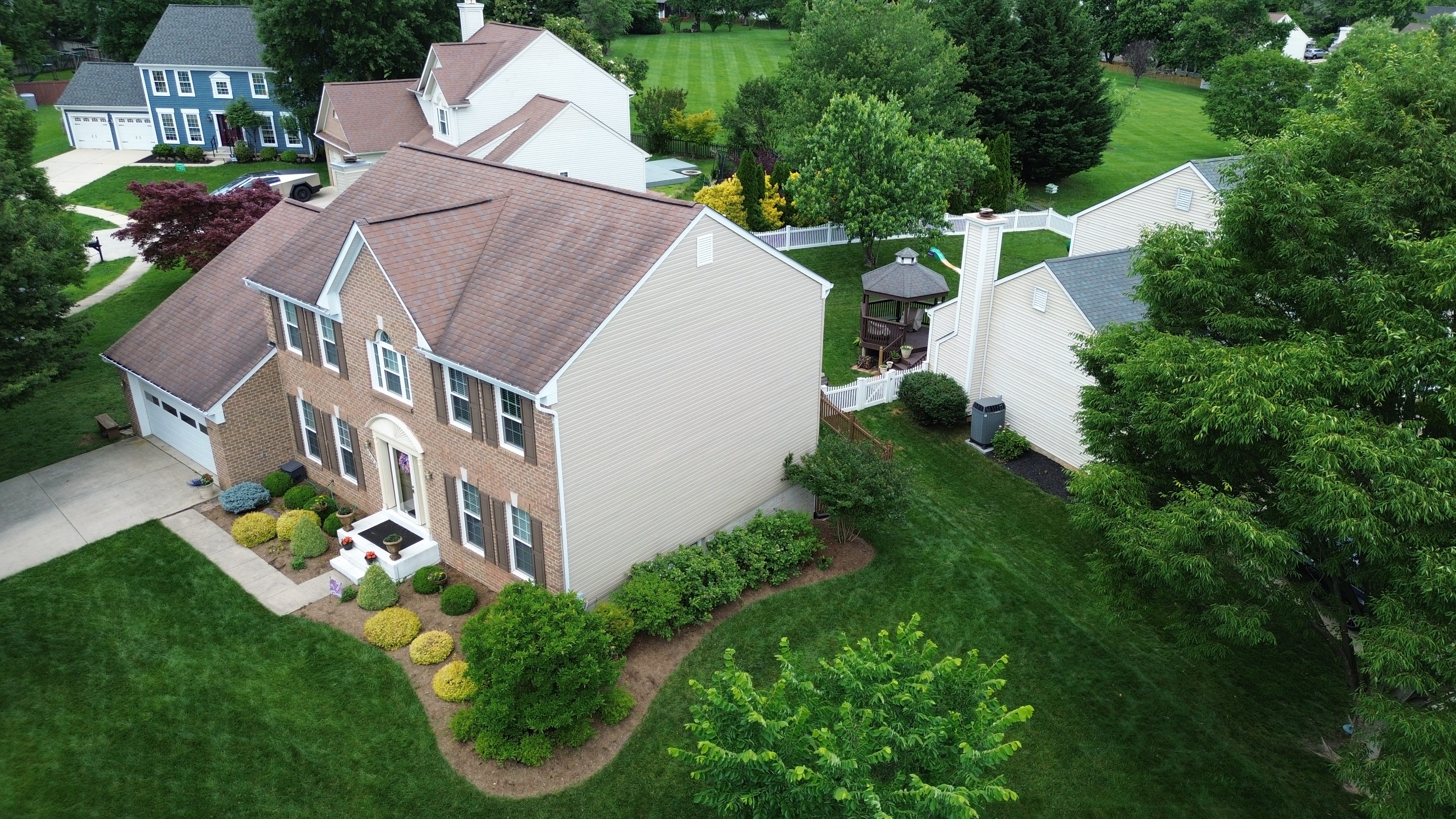Completed siding installation on a Gambrills MD home by Prime Roofing & Siding